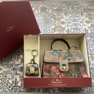 Patricia Nash Chauny Satchel with Matching Handbag Hangoff